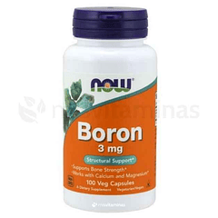 Boron 3 mg  Now Foods 100 Capsulas