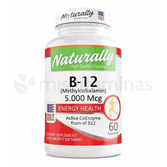 B12 5000 mcg Methylcobalamina 60 Cápsulas