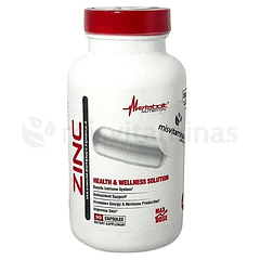 Zinc 75 mg Oxido Citrato y Gluconato 90 Cápsulas Metabolic