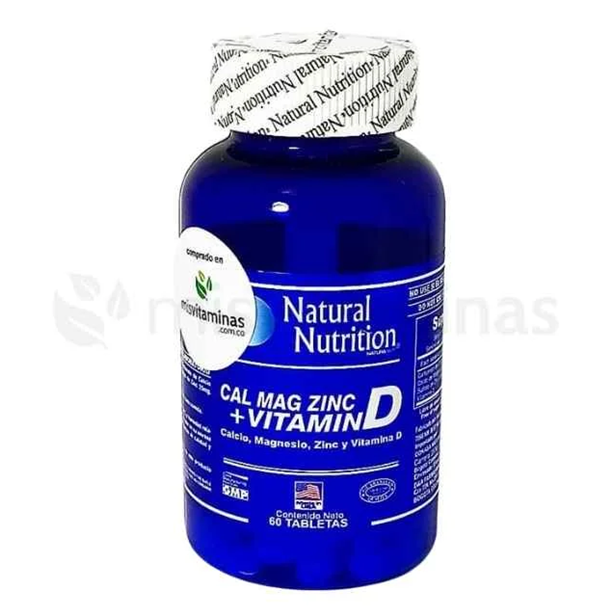 Calcio Magnesio y Zinc Natural Nutrition Mis Vitaminas