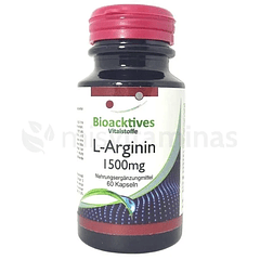 L Arginina 1500 mg Bioacktives 60 Cápsulas