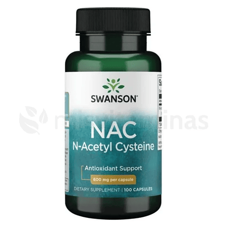 NAC Acetyl Cysteine 100 Capsulas 600 mg Swanson