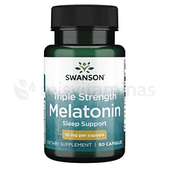 Melatonin Triple Strength 10 mg Swanson 60 Cápsulas
