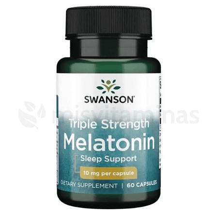 Melatonin Triple Strength 10 mg Swanson 60 Capsulas