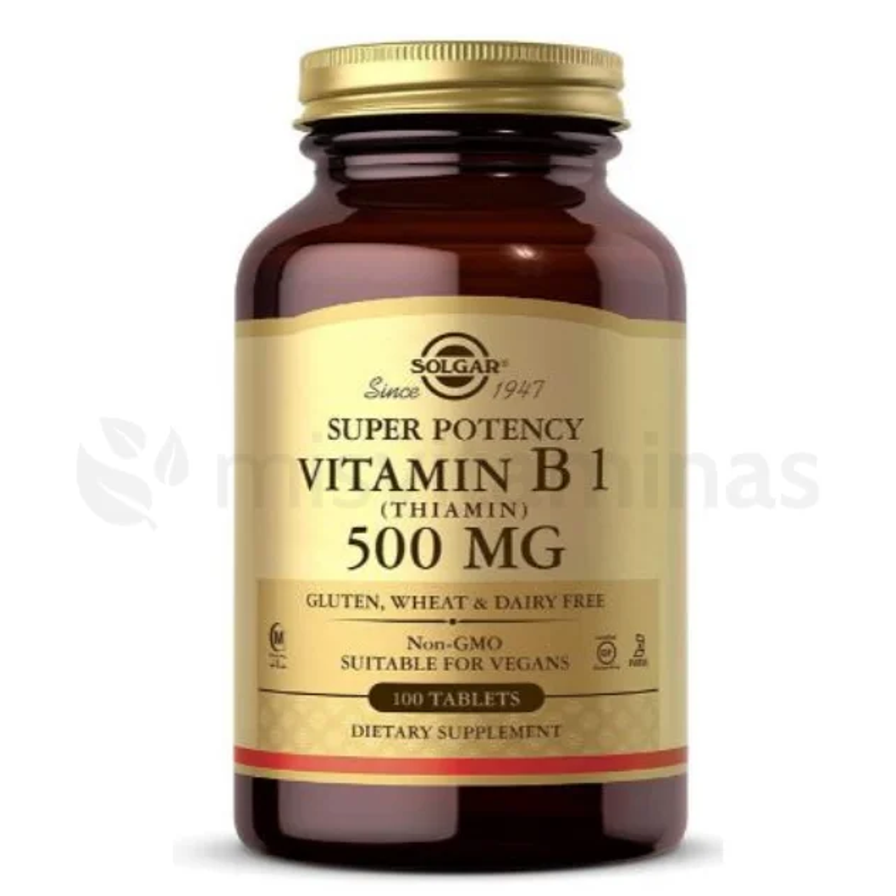 Vitamin B1 Thiamin 500 mg  100 Tabletas Solgar