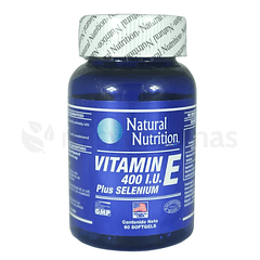 Vitamina E 400 plus selenium 60 Softgels Natural Nutrition 