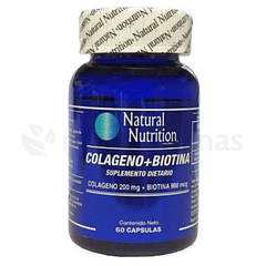 Colágeno y Biotina 60 Cápsulas Natural Nutrition 
