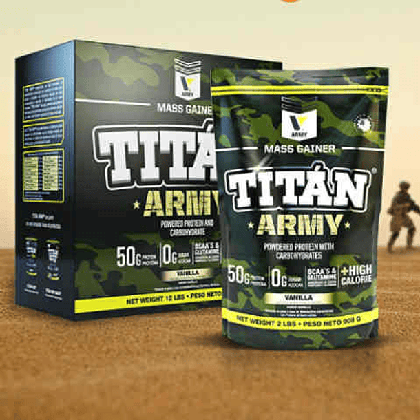 Titan Army 2 Libras Mass Gainer Vitanas Vainilla 2