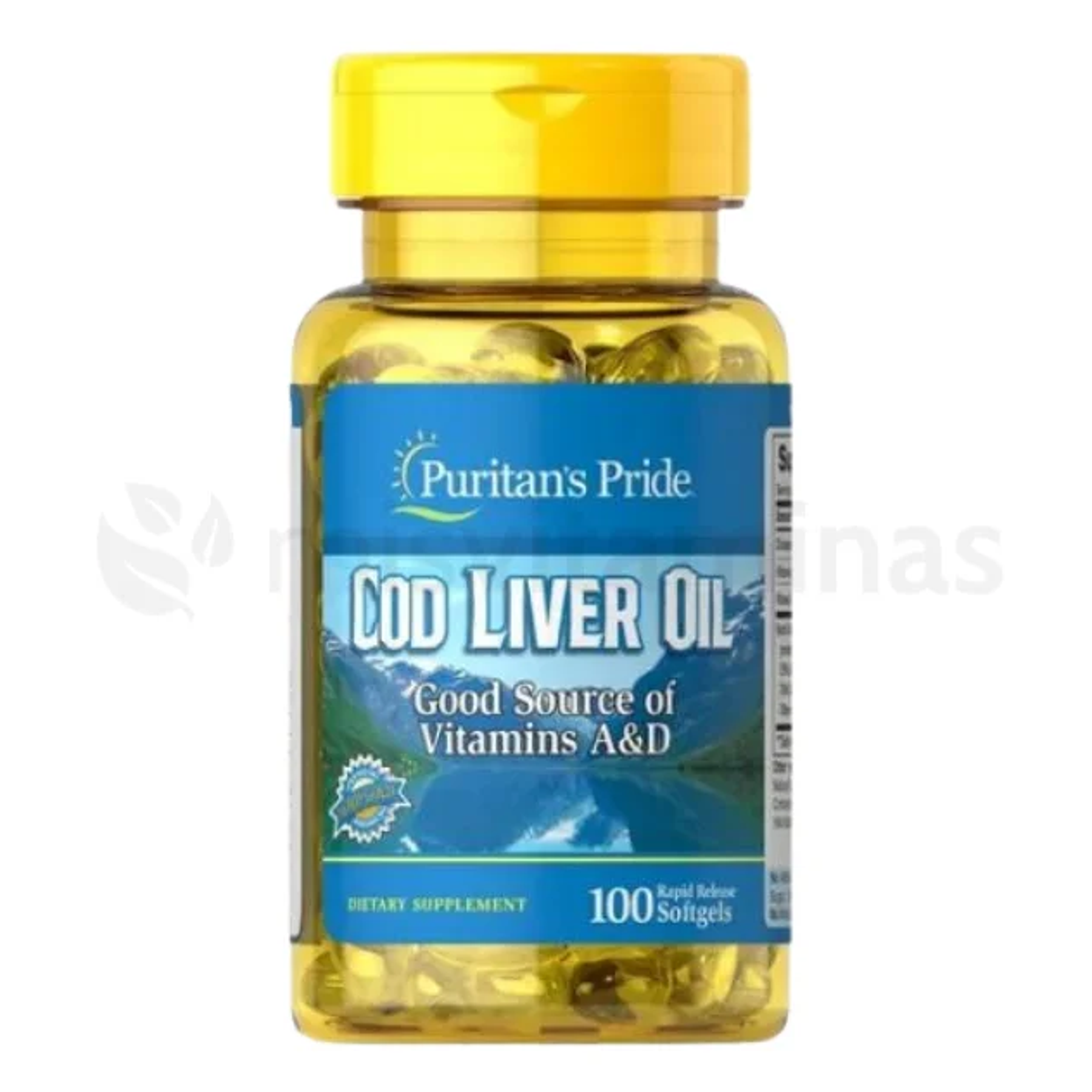 Cod Liver Oil Puritan´s Pride Aceite Higado Bacalao 100 Softgels