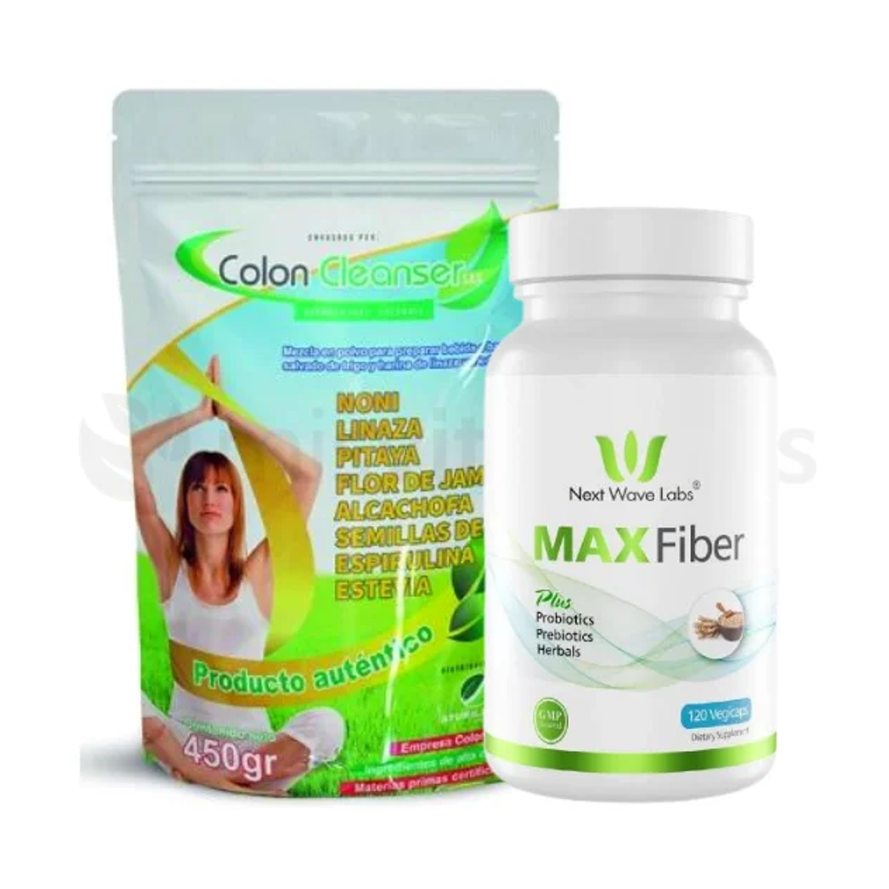 Combo Fibra Colon Cleancer Y MaxFiber Probioticos y Prebioticos