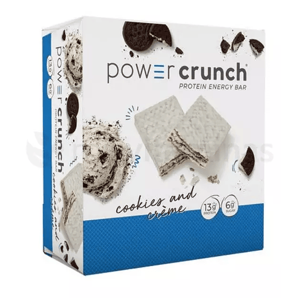 Power Crunch Cookies and Cream caja de 12 unidades 1