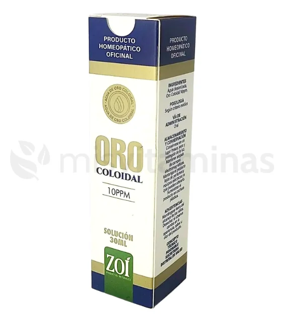 Oro Colidal Gotero 30 ml 10 ppm Zoí