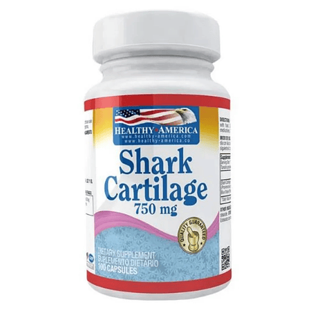 Shark Cartilage 750 mg 100 Cápsulas Healthy America