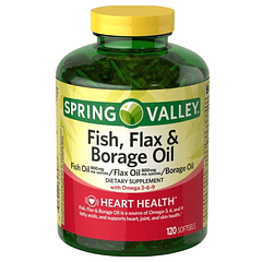 Fish Flax Borage Oil 120 Softgels Spring Valley