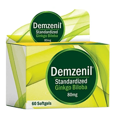 Demzenil 60 Softgels 80 mg Ginkgo Biloba Healthy America