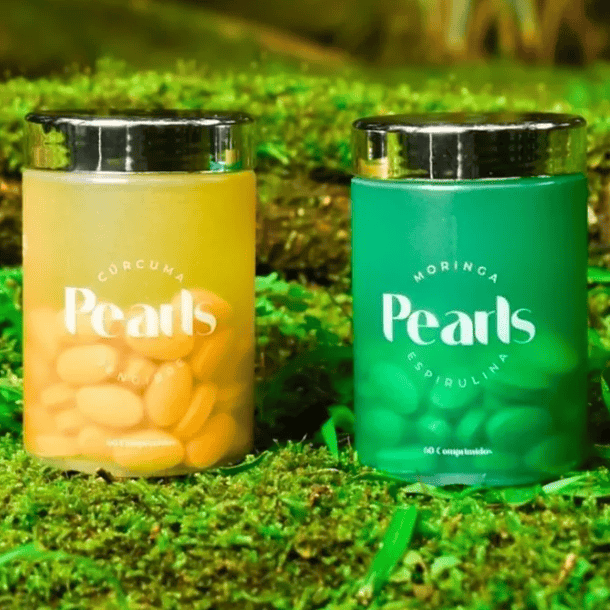 Pearls Espirulina Moringa Cúrcuma Jengibre Caja 120 tabletas  3