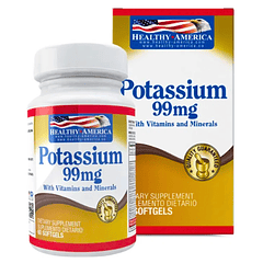 Potasio 99 mg Minerales 60 Softgels Healthy America 