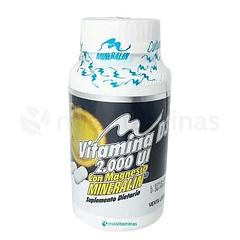 Vitamina D3 2000 IU con Magnesio 60 Cáps Mineralin
