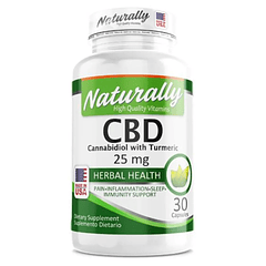 CBD Cannabidol with Turmeric 25 mg 30 Cápsulas