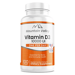 Vitamin D3 10000 100 Softgels Mountain Valley
