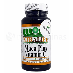 Maca Plus Vitamina C 60 Cápsulas Xtralife 