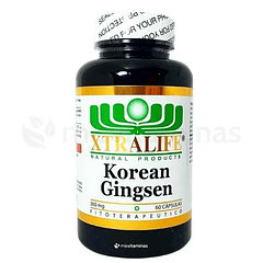 Korean Ginseng 300 mg 60 Cápsulas Xtralife