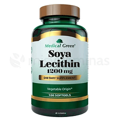 Soya Lecithin 1200 mg 100 Softgels Medical Green