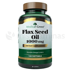 FlaxSeed Oil 1000 mg Medical Green 100 Softgels