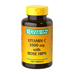Vitamina C 1000 mg with Rose Hips 100 Tabletas Good'N Natural
