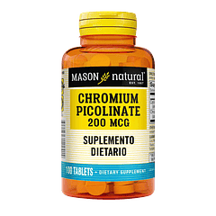 Chromium Picolinate 200 mcg Mason Natural 100 Tabletas