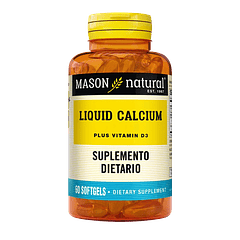 Liquid Calcium with Vitamina D3 60 Softgels Mason Natural
