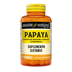 Papaya Enzimas Digestivas Mason Natural 100 tabletas Masticables