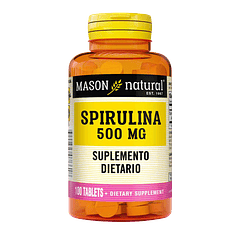Spirulina 500 mg 100 Tabletas Mason Natural