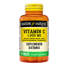 Vitamina C 1000 mg Rose Hips 60 Tabletas Mason Natural