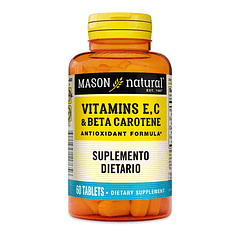 Vitamins E, C & Betacarotene Mason Natural 60 Tabletas