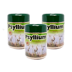 Combo Psyllium Polvo tapa verde laxante 200 Grs por 3 Unidades