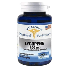 Lycopene 200 mg Plus Vitamina E, Zinc y Selenio Natural System  50 Softgels