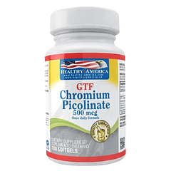 Chromium Picolinate 500 mcg 100 softgels Healthy America