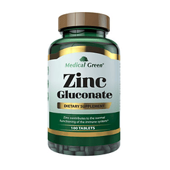 Zinc Gluconate 50 mg 100 Tabletas Medical Green