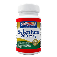 Selenium 200 mcg 100 caplets Healthy America