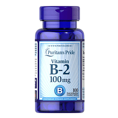 Vitamin B-2 100 mg 100 Tabletas Puritan's Pride