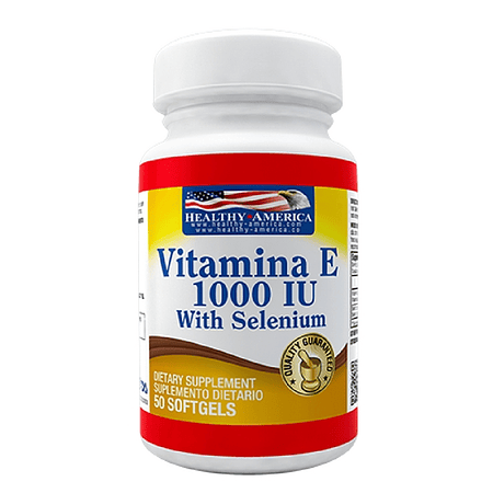 Vitamina E 1000IU with Selenium 50 softgels  Healthy America