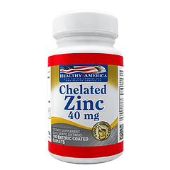 Zinc 40 mg 100 Tabletas  Healthy America