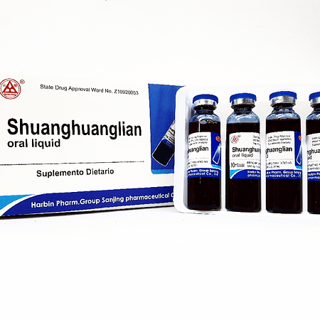 Shuanghuanglian oral liquid  10 ampolletas