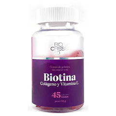 Biotina Colageno Vitamina E 45 Gomas Bio Cress