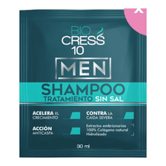Shampoo Tratamiento Sin Sal Men Sachet 30 ml Bio Cress 10