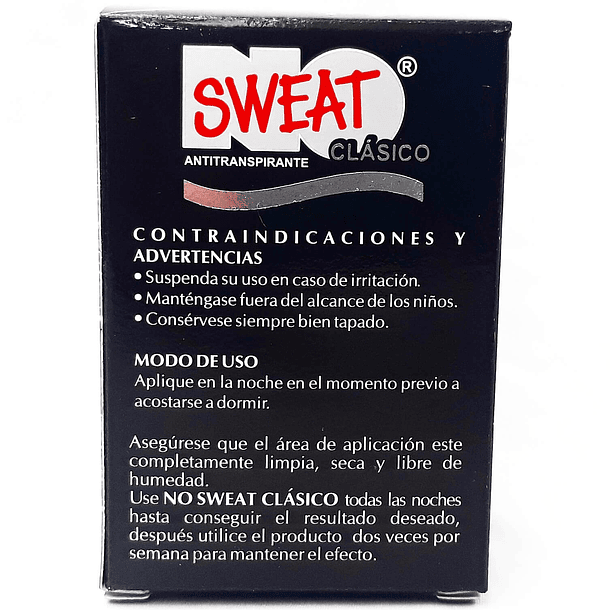 No sweat Antitranspirante Clásico 30 ml Uso Noche 2