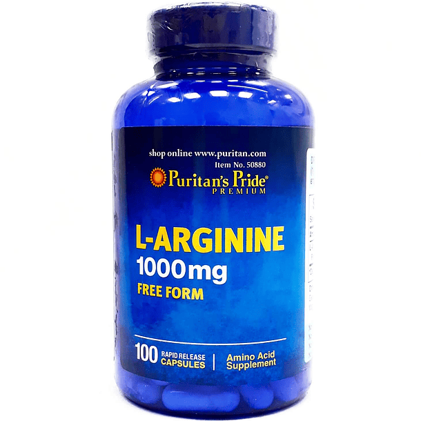 L-Arginine 1000 mg Free Form 100 Capsulas 1
