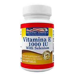 Vitamina E 1000IU with Selenium 100 softgels Helathy America
