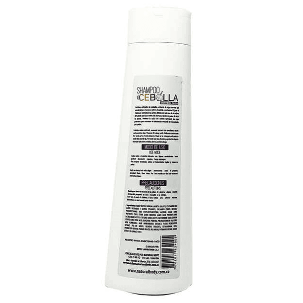 Shampoo de Cebolla Natural Body 400 ml 2
